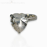 Rose Heart Silver-Toned - Ring